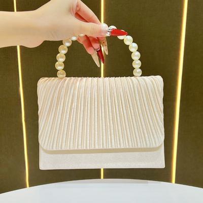 Petit Sac à Main, Sac de Soirée de Niche, Sac Bandoulière Perle, Sac à Chaîne Tendance et Élégant