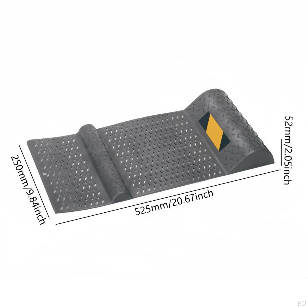 2 Pieces Parking Mat Wheel Stopper Professional Anti Skid Curb Tire Guides Heavy Duty Rubber