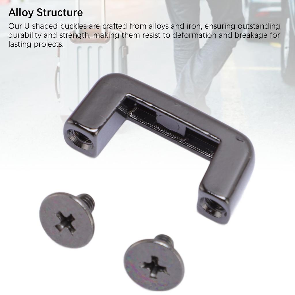 12 Set Arch Bridge D Ring Buckle Metal Crossing Screw D Ring Connector Buckle Set for Bag Box Drawer