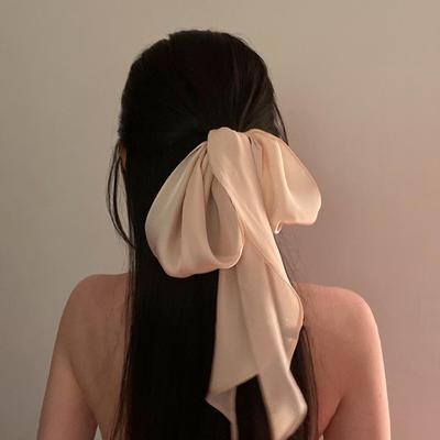 Elegante Sciarpa/Nastro di Seta Retro - Giallo