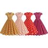 2026 Vintage Polka Dot Big Lapel French Retro Hepburn Dress