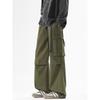 Wassup Retro Pure Cotton Cargo Pants Men's Autumn 2025 New Trendy Brand Wide-Leg Casual American Straight-Leg Trousers