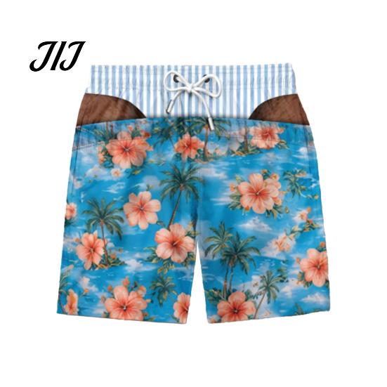 Regalo Scherzo Festivo per Uomini Pantaloncini a Fondo Hairy Grande, a Strisce da Spiaggia con Bandiera USA, Mutande Scherzose per Addio al Celibato, Costumi da Bagno Divertenti Estivi