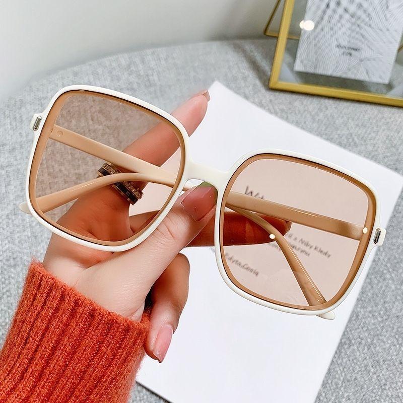 New Women Fashion Sunglasses Large Square Frame UV400 Protection Summer Outdoor Travel Sun Glasses Oculos De Sol