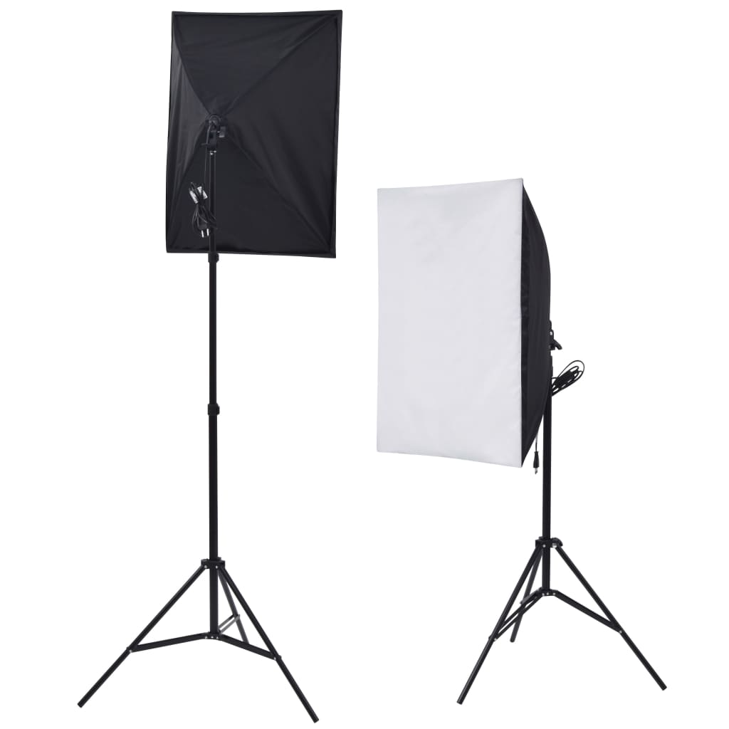 Photo Studio Set Softbox Lights Umbrellas Background System Reflector