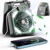 Rechargeable Dual-Use Folding Solar Fan & Light for Camping