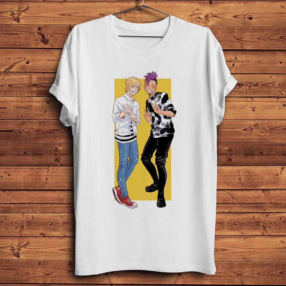 Banana Fish UnisexgaAsh LynxFunny Anime T ShirtUnisex Casual Short Sleeve TshirtstreetwearBreathable Nocracking Print