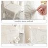 High-elastic Dining Chair Cover Anti-slip Jacquard Stool Slipcover Soft Skirt Edge Backrest Protector for Home Decoration