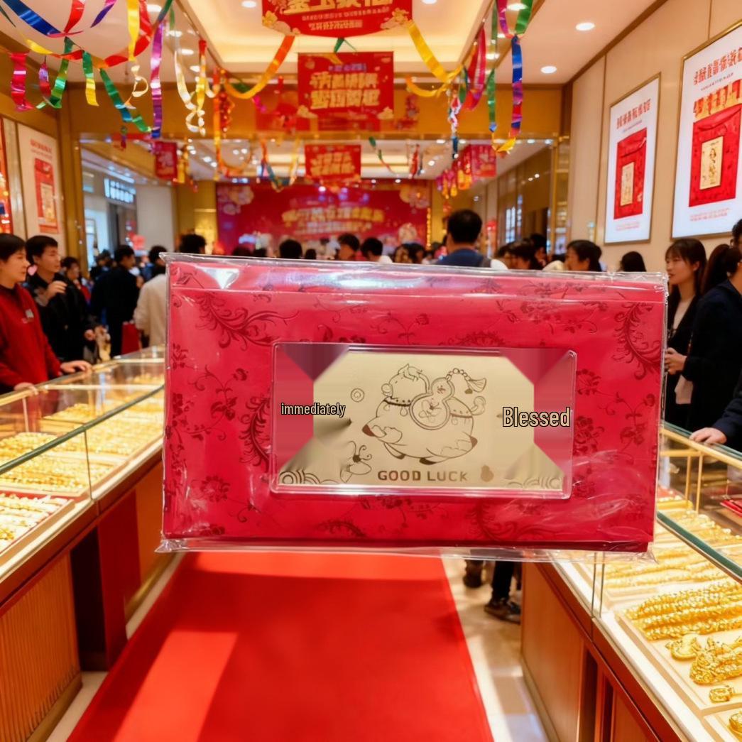 Year of the Horse 999 Pure Gold Red Packet - Customizable New Year Lucky Money Gift