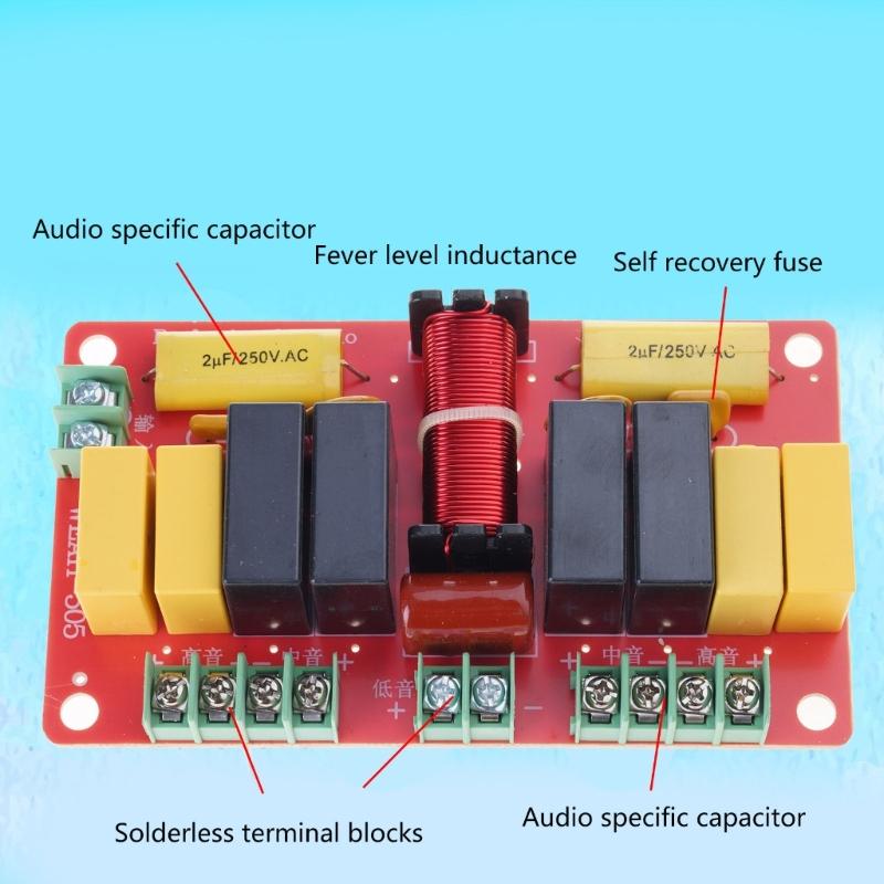 Frequency Divider Board 5 Way Speaker Frequency Divider 250W Crossover Filter for DIY KTV Home Theater Stage Speaker