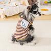 Hundeshirts Sommer Bedruckte Welpenkleidung Weicher Atmungsaktiver Pullover T-Shirt mit D-Ring für Kleine Mittlere Hunde Katzen
