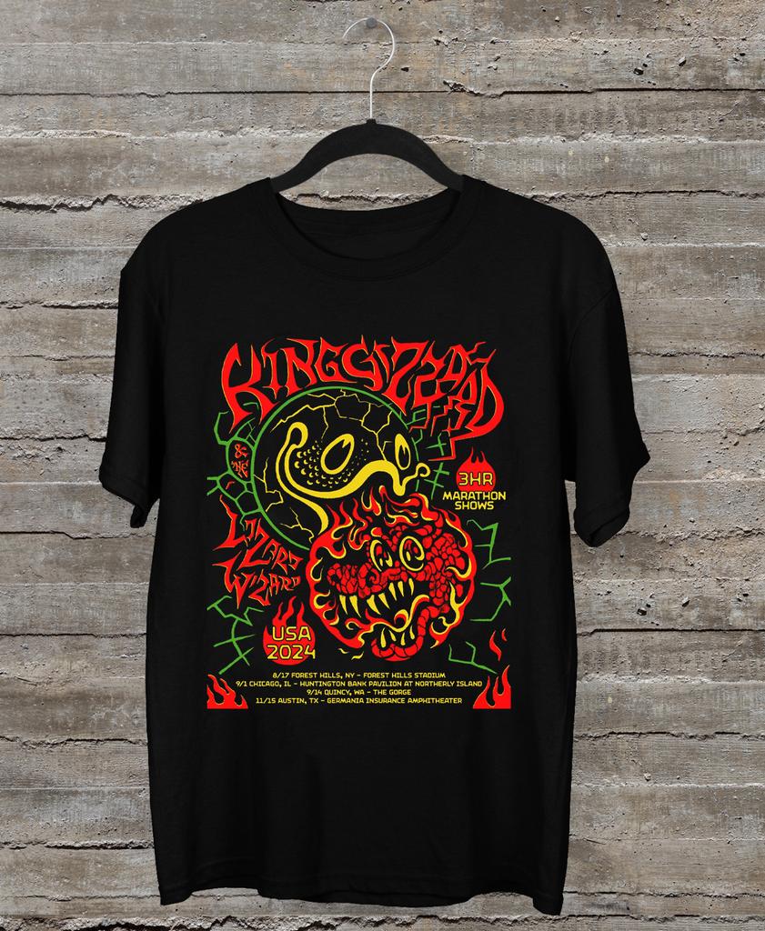 King Gizzard the Lizard Wizard Tour 2024 Black All Size S-5XL Shirt