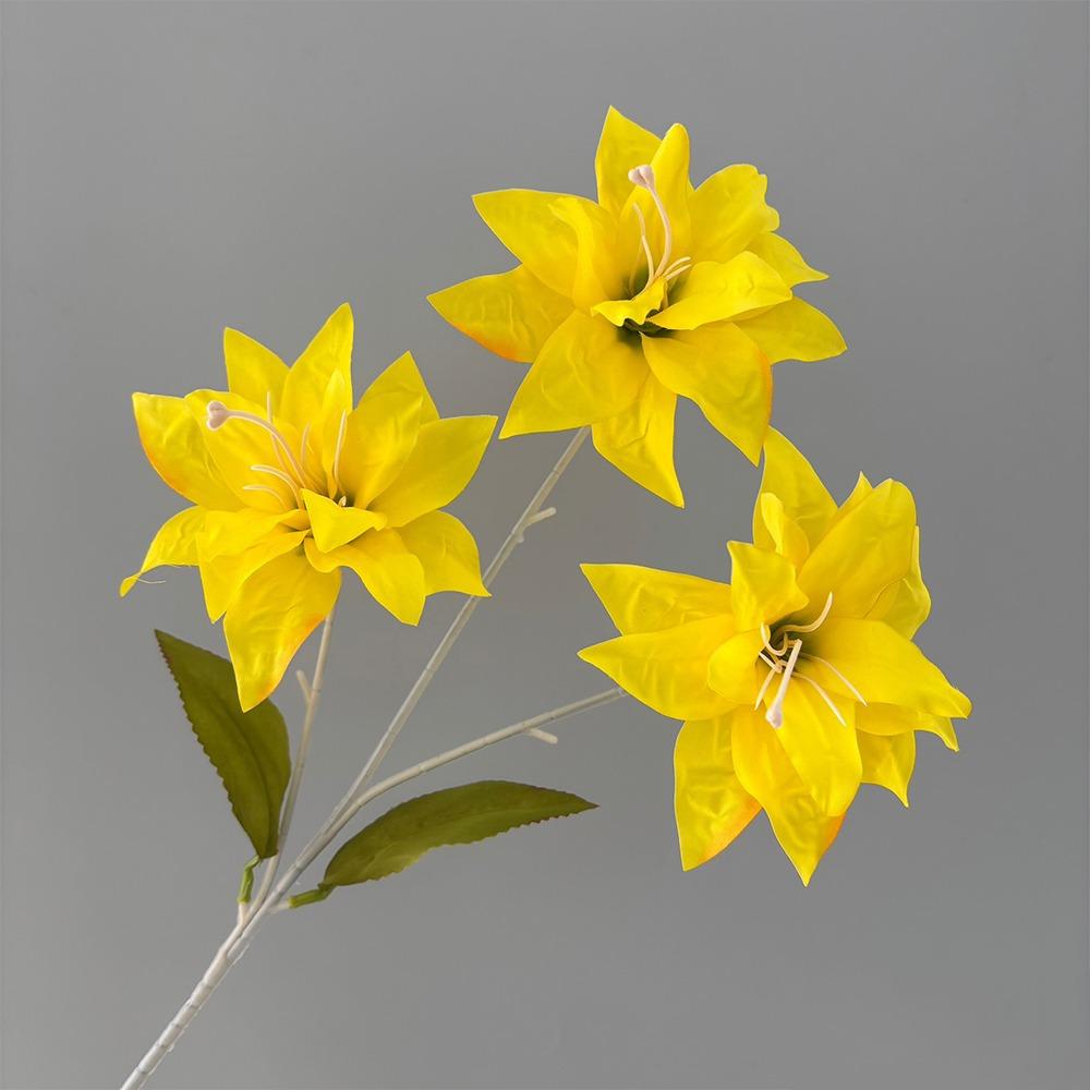 

3 Heads Artificial Flower Branch Green Plants Fake Flowers Simulation Flowers Home Wedding