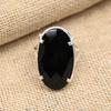 Attraktiv svart Spinel Gemstone Handgjorda smycken 925 Solid Sterling Silver påkostade Ring