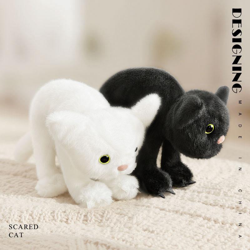 Black White Cat Plush Toy Stuffed Doll Cartoon Room Decoration Cute Kids Gift