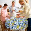 Zitronen Runde Tischdecke Italienische Zitronen Stoff Tischdecke Waschbar Frühling Sommer Tischdecke