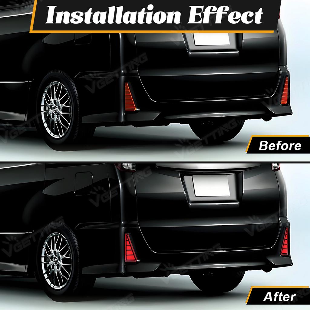LED Rear Bumper Reflector Lights For Toyota RAV4 2013 2014 2015 Running Brake Lamp Dynamic Flowing Turn Signal Car Accessories