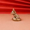 Mosazná socha lišky Roztomilá liška Miniaturní figurky Stolní ozdoba Dekorační doplňky Měděná zvířecí socha Domácí dekorace Řemesla