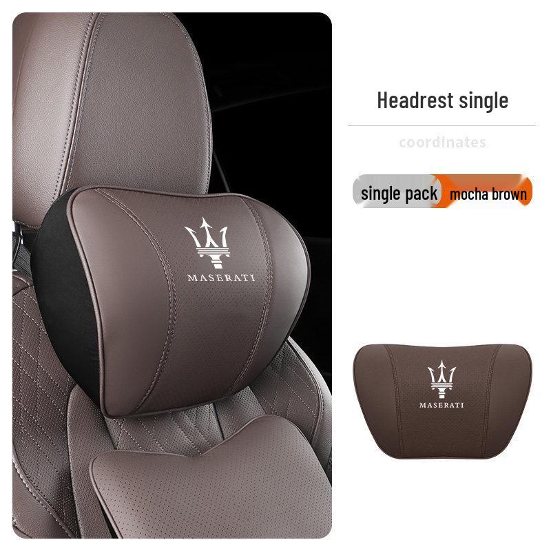 Maserati Car Neck & Lumbar Support Pillow for Ghibli/Quattroporte/Levante Models