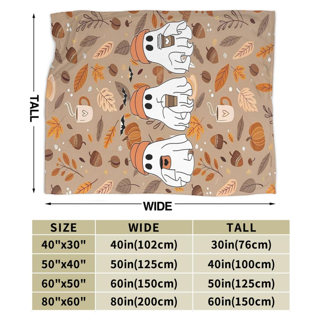 Halloween Spiders Web Bats Pumpkins Spooky  Blanket Super Soft Coral Fleece Plush Cozy Gift  Throw Blankets Bedding Throws