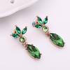 Women's Rhinestone Flower Pendant Alloy Necklace Earrings Wedding Jewelry Set