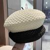 Small Fragrance Style Beret Hat For Women Summer Breathable Knitted Fashion Accessory