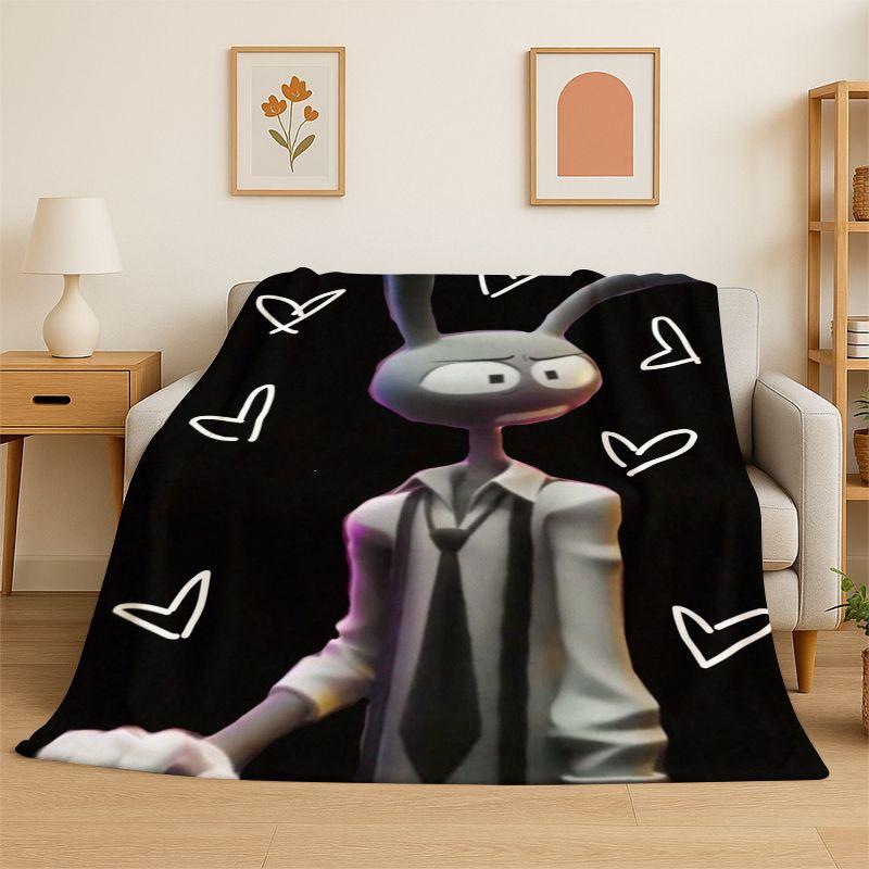 Cartoon Amizing Digtal Circus Pomni Soft Flannel Throw Blanket,Cozy Blanket for Bed,Couch,Sofa,Bedroom,Living Room,Picnic Kid