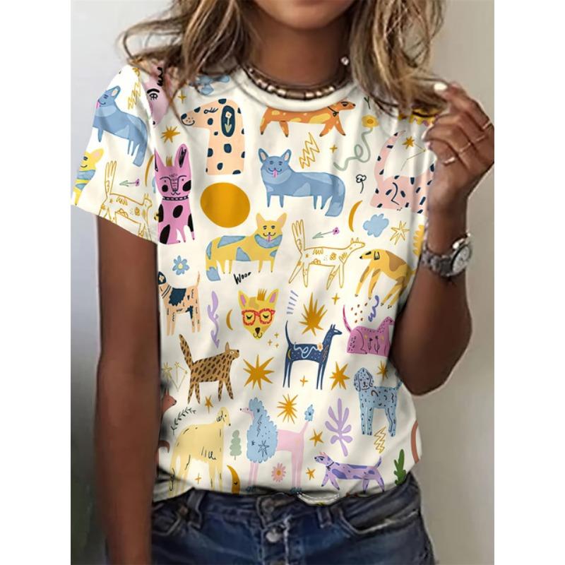 Funny Frog Cartoon Cat  3D Print T-Shirts Women's Streetwear Casual Short Sleeve T Shirt Harajuku Tees Y2k Tops Female Clothing