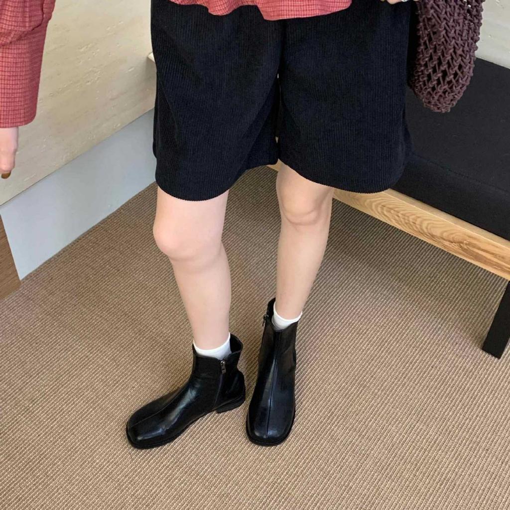 2025 New Autumn and Winter Soft-soled Rear Zipper Niche Low Tube Martin Fashion Women's Short Boots Suede Chelsea Boots