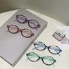 Vintage Oval Reading Glasses Women Fashion Cute Patchwork Rim Prescription Optical Frames Blue Light Blocking Eyeglasses