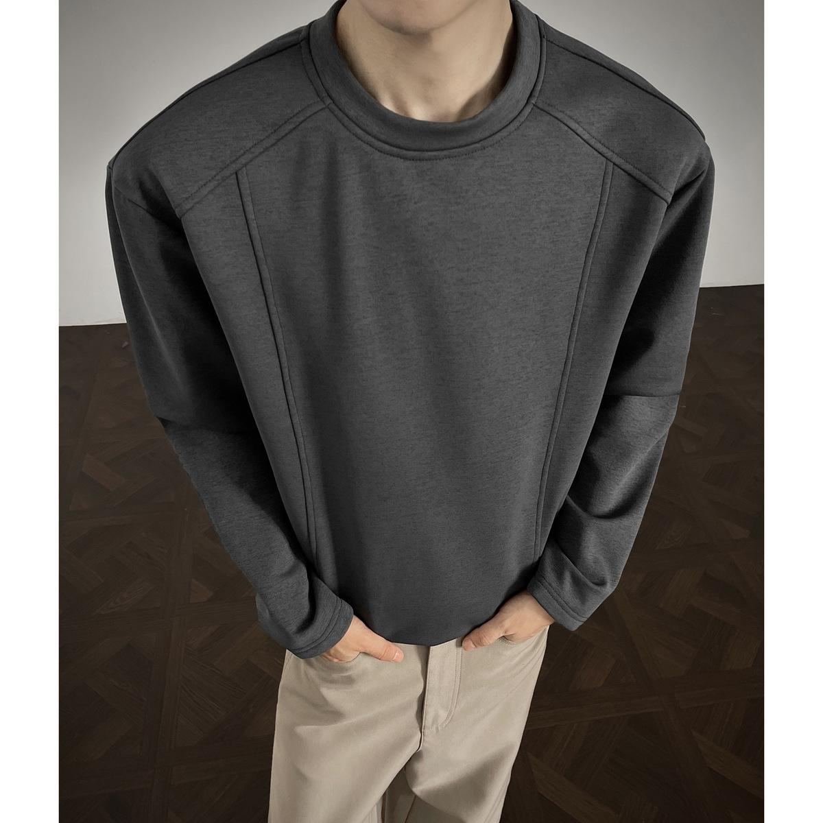

Men s Fleece-Lined Heavyweight Long-Sleeve Base Layer Shirt for Autumn/Winter - Cleanfit Warm Innerwear Sweatshirt. 5XL
