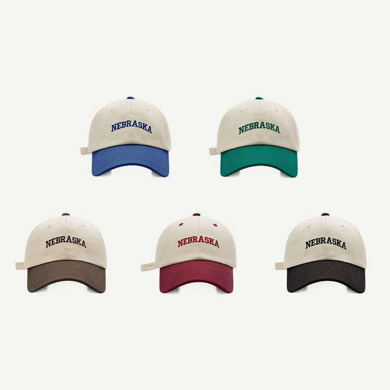 Padded Baseball Cap With Embroidered Lettering For Casual Outdoor Wear