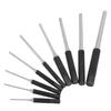 9pcs Roll Pin Punch Set Hardened Steel Removing Pin Punch Tool with Red Storage Pouch For Watch Repair Jewelry Craft