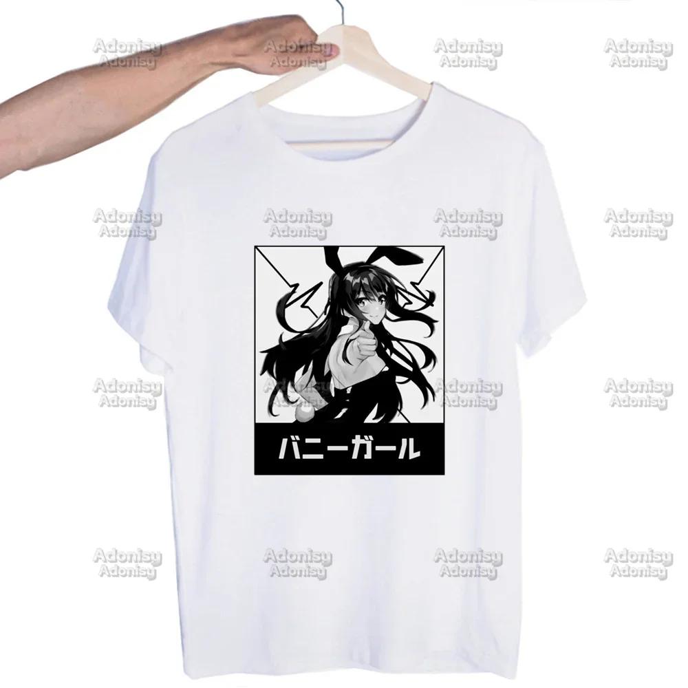 Mai Sakurajima Rascal Does Not Dream of Bunny Girl  Unisex T Shirt New O Neck Cotton T-Shirt Designer Tshirt Tops Tees Shirt