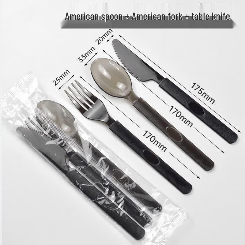 Одноразовый утолщенный набор столовых приборов Shengjia Standard