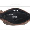 Retro and old textured soft leather messenger bag shoulder bag
