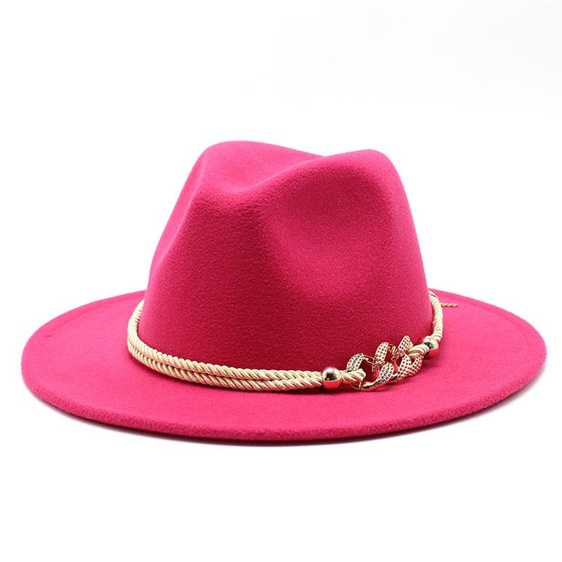 Church hat, woolen hat, men's and women's British jazz hat, big brim hat, women's autumn and winter top hat, felt hat.