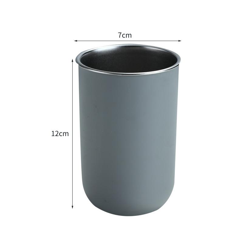 Stainless Steel Mouthwash Cup High Value Couple Brushing Cup Coffee Cup High Sense Children Student Home