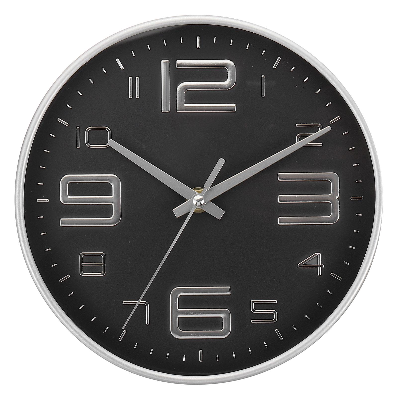 

Uxcell 8 Inch Wall Clocks Quartz Battery Operated Silent Non-Ticking 3D Numbers Round Wall Clock for Office Bedroom Living Room