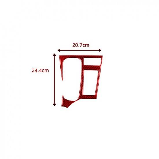 For Lexus CT200h 2011-2017 Red Carbon Fiber Interior Central Console Cover Trim