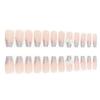 Shiny Square False Nail Tips Sparkling Bow Artificial Finger Manicure with Nail Glue for DIY At-Home Manicure Kit