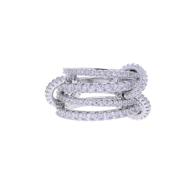 Stackable Zircon Rings Set High Quality Versatile Creative Womens Finger