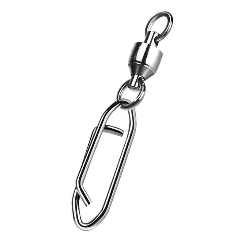 25Pcs Fishing Clip Fishing Tackle Swivels Speed Clip Bearing Swivels Quick Change Snap Connector Power Clip