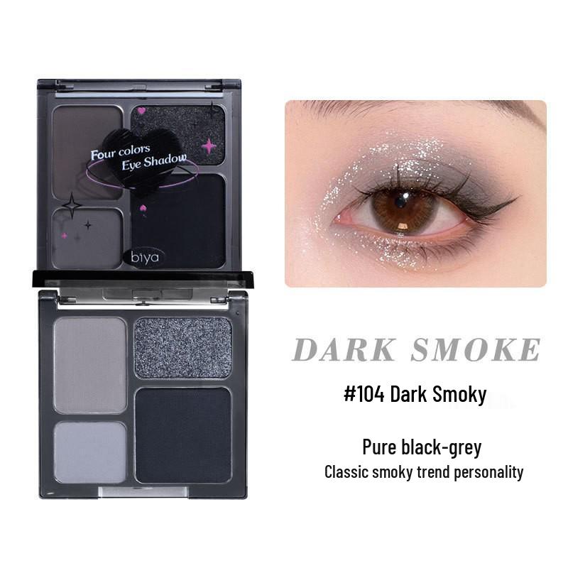 Biya Smoky Glam Eyeshadow Quad - Matte & Shimmer Palette