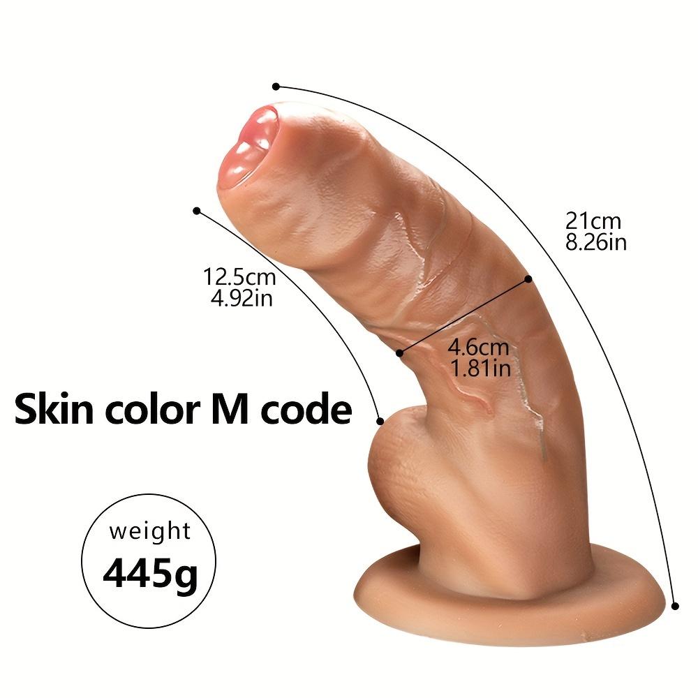 Soft Manual Dildo J Super Soft Thickened Simulation Wrap Leather Female Masturbator, Big Head Simulation Stem Male For Gay