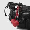 Braided PU Leather Cord Keychain With Mushroom/Heart Charm Elegant Metal Accessory For Bags Backpacks Gifts