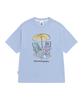 NATIONALGEOGRAPHIC N262Uts908 Vacation Graphic Semi-Overfit Short Sleeve T-Shirt Storm Blue