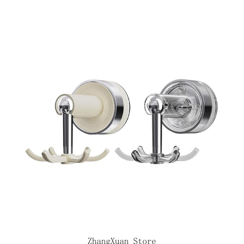 strong ABS 6 Claw Rotating Suction Hook No Drilling need Space Saving Kitchen Storage for Kitchen Wall Storage 3XUF