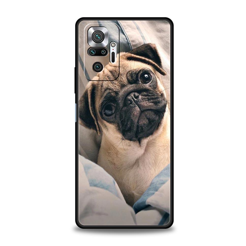 Phone Case For Xiaomi Redmi Note 14 13 12 5G 11 10 Pro Plus 4G 9S 9 14C 13C 12C 10C 9C 9A Soft TPU Cover Cute Pug Dog