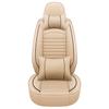 Universal Leather Car Seat Cushion - Five-Seater, Four Seasons, Full Coverage, Comfortable Style.